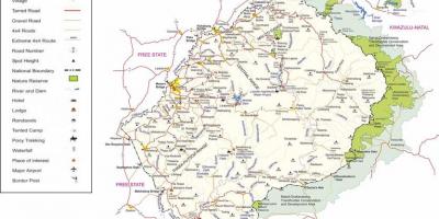 Lesotho jalan peta