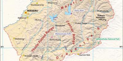Lesotho peta gambar