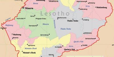 Peta dari Lesotho